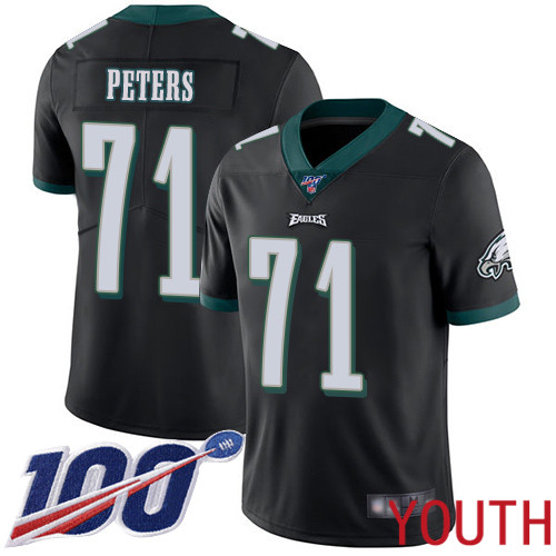 Youth Philadelphia Eagles #71 Jason Peters Black Alternate Vapor Untouchable NFL Jersey Limited Player->youth nfl jersey->Youth Jersey